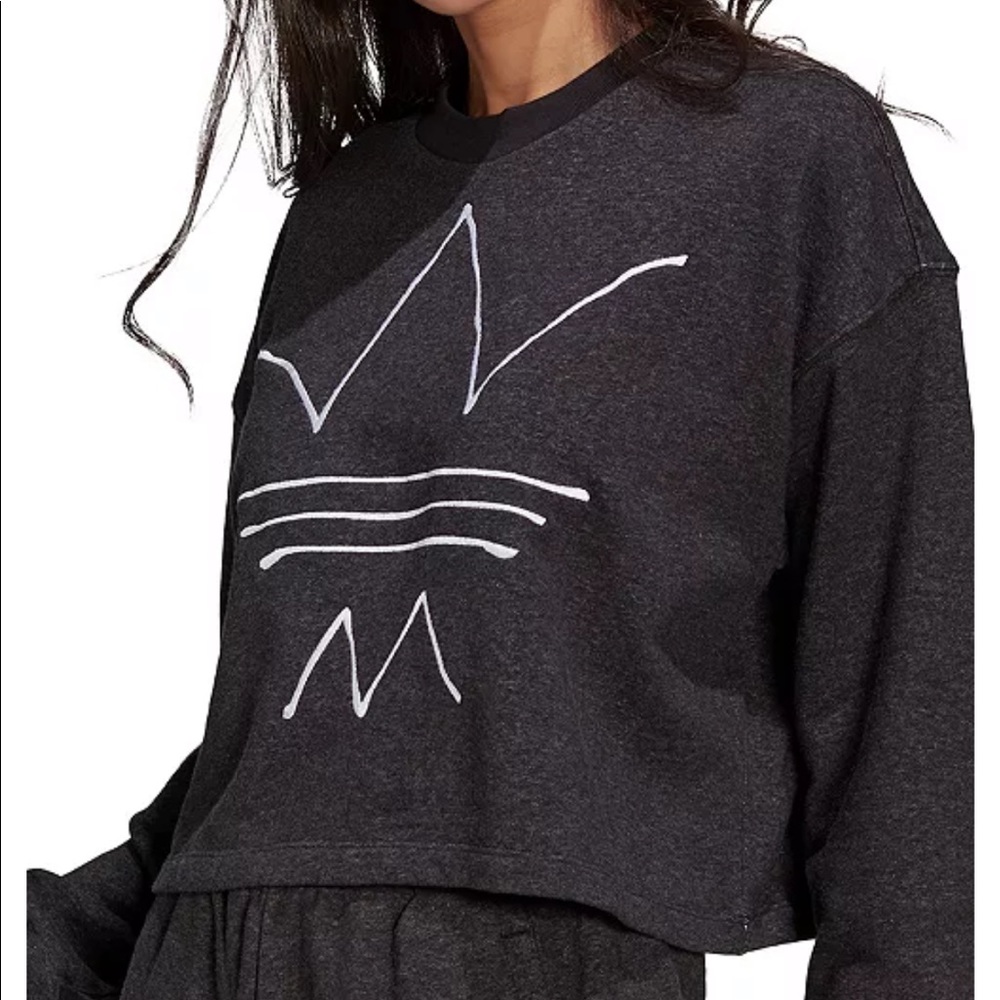 Original Adidas cropped trefoil sweatshirt